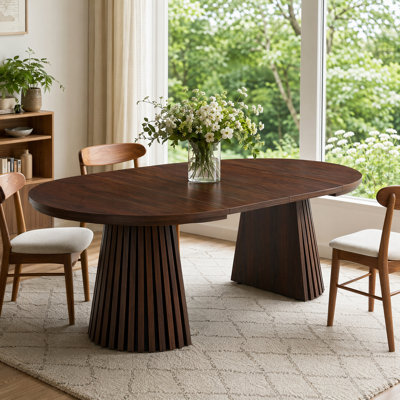 31.53~51.55 Inches Wide Wood Extendable Dining Table kitchen Table