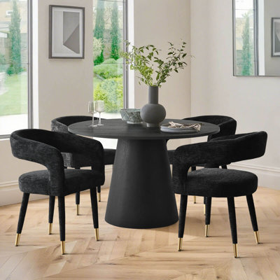 Upholstered Open-Back Dining Chairs (Set of 4)