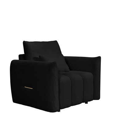 Comfortable Plush Fabric Sofa for Relaxation and Stylish Living by Ebern Designs