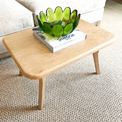 Table basse Sidney - Table basse Mid-Century moderne fabriquée à la main en bois de chêne massif Sidney