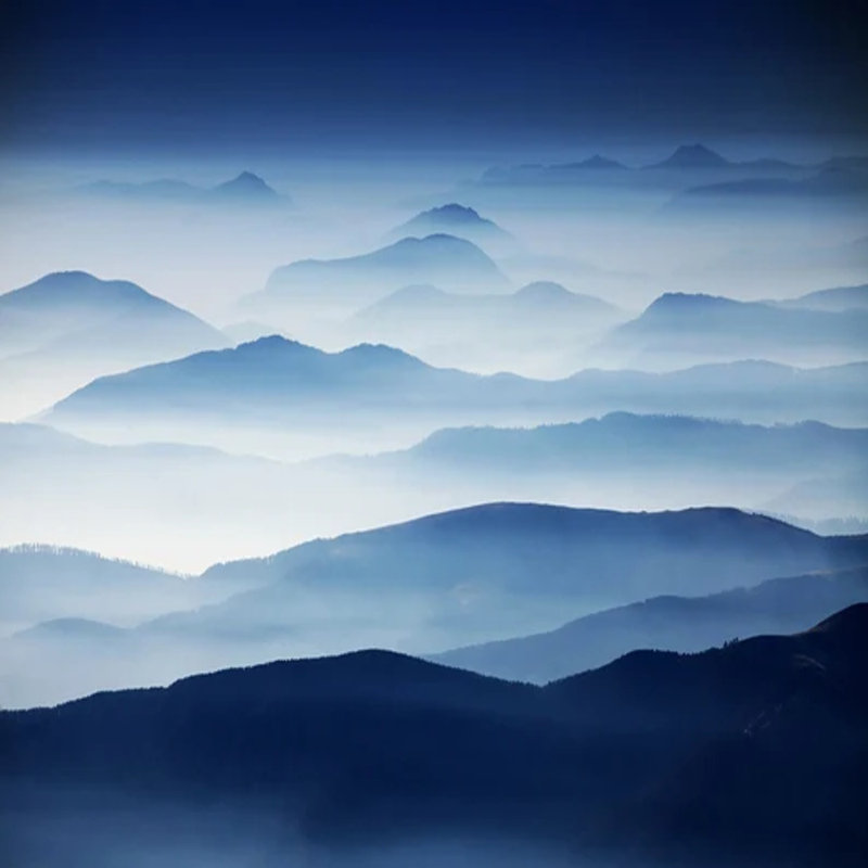 Misty Horizon Blues, 117.96" L x 197" W