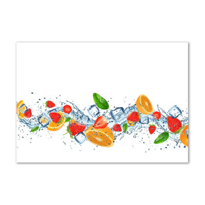 Fruit With Ice - No Frame Print on Canvas