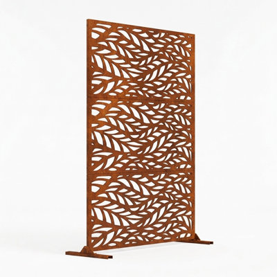 Metal Indoor/Outdoor Privacy Screen 90cm x 180cm - Leaf
