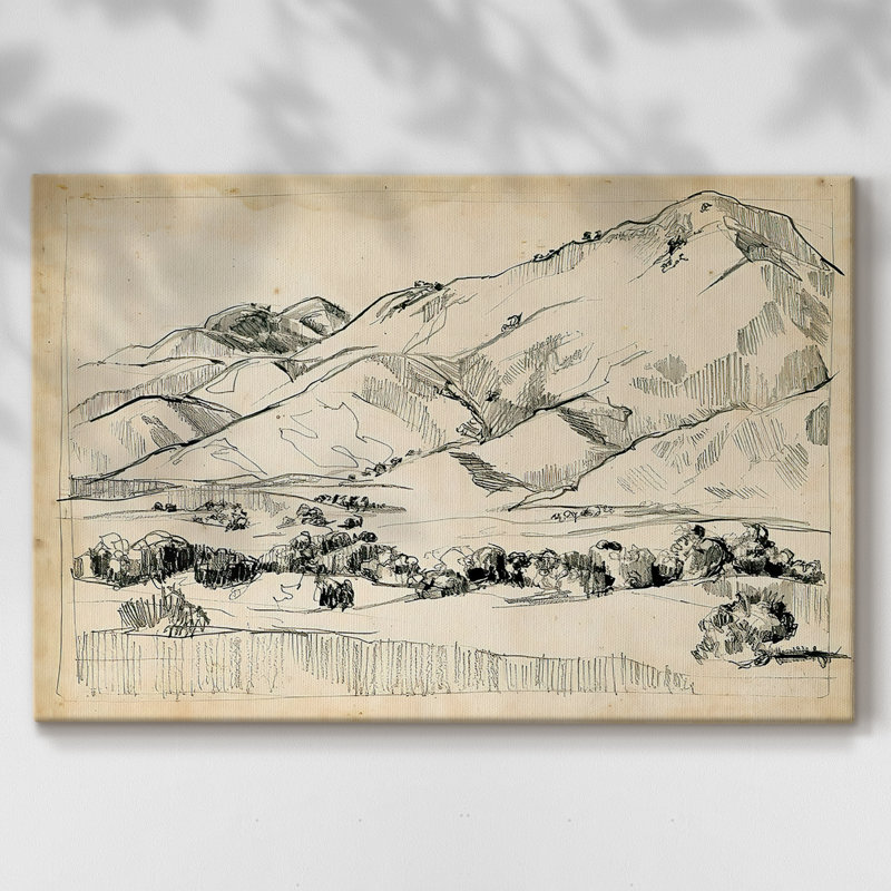 Dessin de montagne I - Cavas enveloppés de galerie, 12 x 18