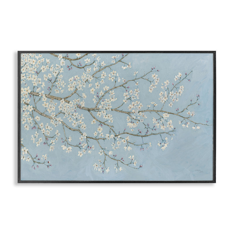  Fleurs de pomme délicates, estampe numérique par Wellington Studio, H 16 po x l 24 po, Giclée encadrée noir minuit