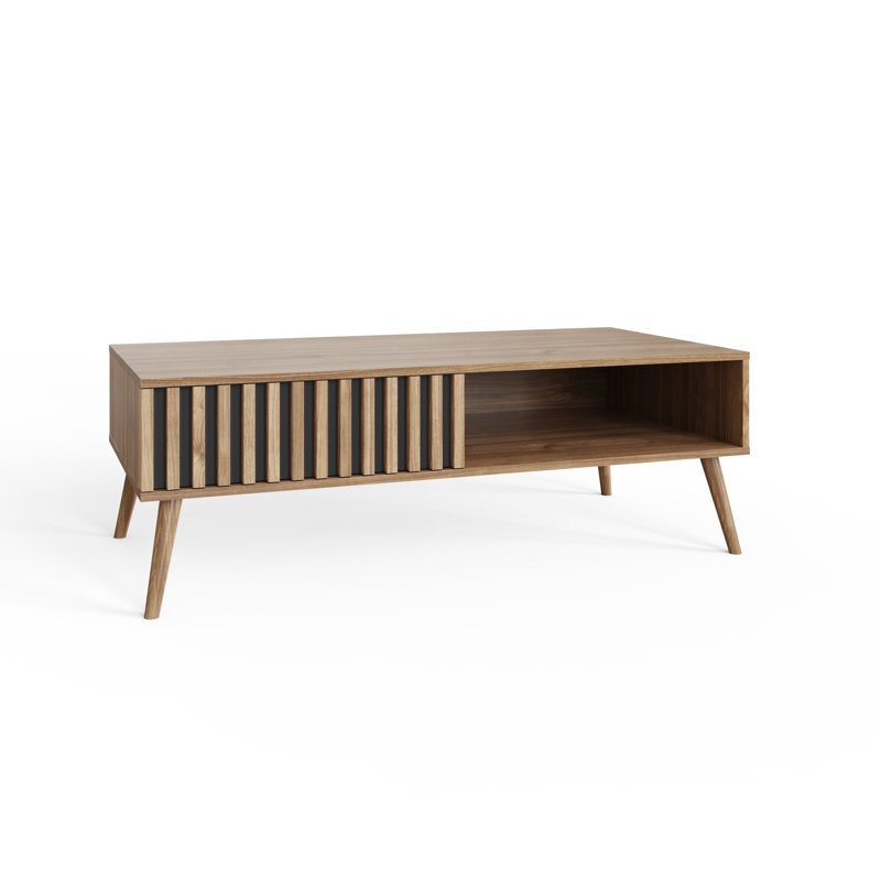 Gowans Coffee Table with Storage, Brown
