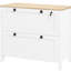Classeur latéral pour la maison et le bureau avec barres réglables pour dossiers format lettre A4 Légal, tiroir supérieur verrouillable à deux clés, panneau de particules revêtu, agencement de couleur chêne blanc, L 31,1 po x l 15,7 po