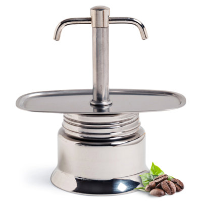 Cafetière à deux becs à deux becs - Cafetière à espresso en acier inoxydable - Machine à café italienne pour espresso, cappuccino et moka - Cafetière portative pour la maison ou le camping par Kings County Tools