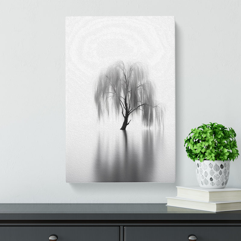 Weeping Willow Minimalism No.2 - Wrapped Canvas, 50cm H x 35cm W x 3cm D