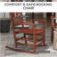 Ensemble de 2 chaises berçantes d'extérieur en bois Outsunny