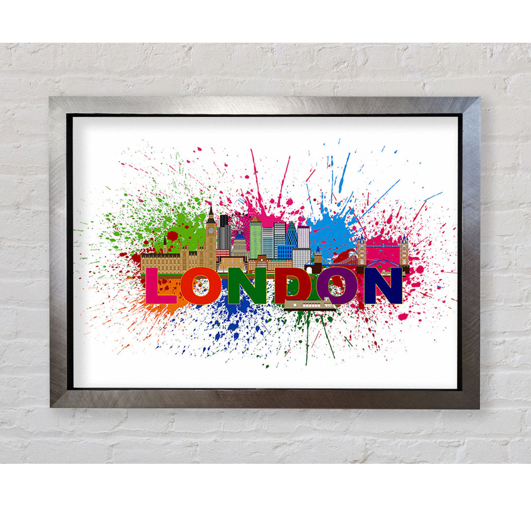 Regenbogen London Splash 3 - Druck