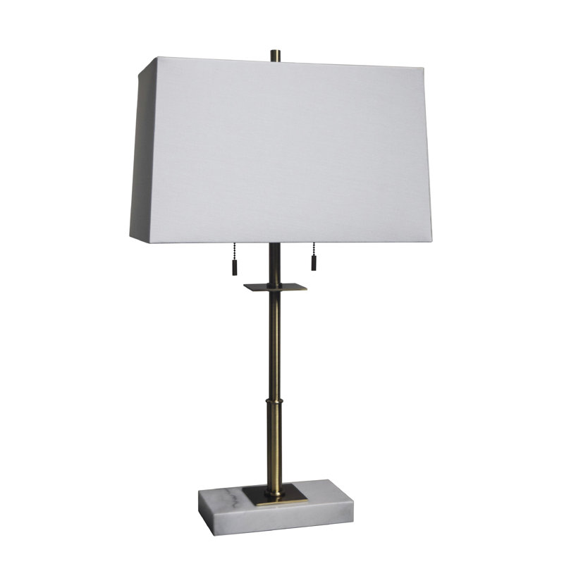 Lampe de table traditionnelle en métal et marbre 1 lumière