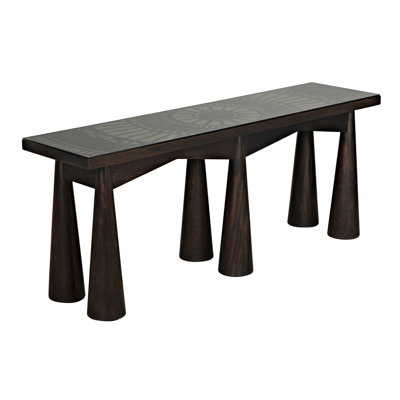 Tutankhamun 81'' Glass Top Console Table