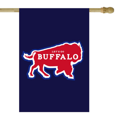 Drapeau extérieur rouge et blanc Buffalo