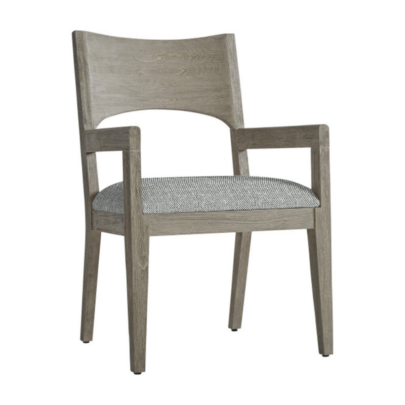 Calais Patio Dining Armchair with Cushion, Light Grey/Dark Grey Linen 6032-110