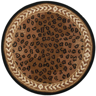 Altman Hand Hooked Wool Animal Print Rug