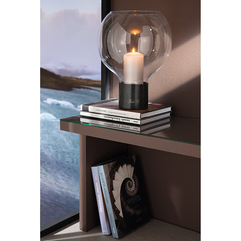 Pego ouragan avec verre, H 14,96 po x l 11,81 po x P 11,81 po