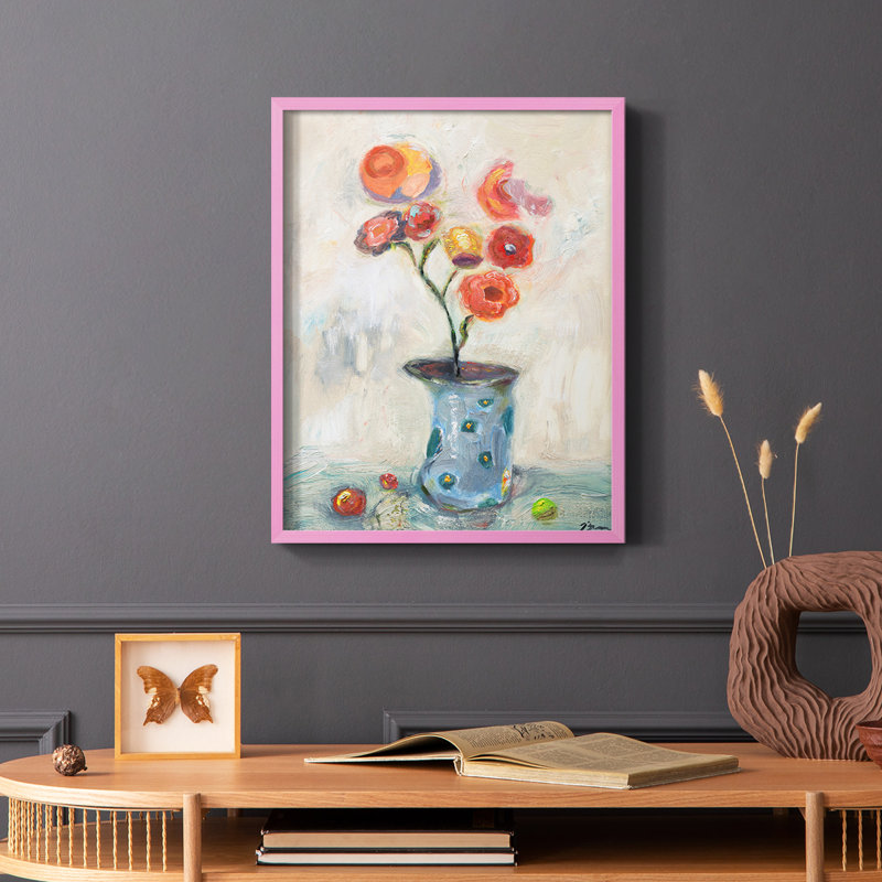 Fruit of Life, reproduction encadrée - bois massif, Rose, H 10 po x l 8 po