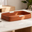 Handcrafted Leather Tray For Home Decor, Modern Rectangle Storage Organizer For Coffee Table And Desktop-1469700272-1469700303