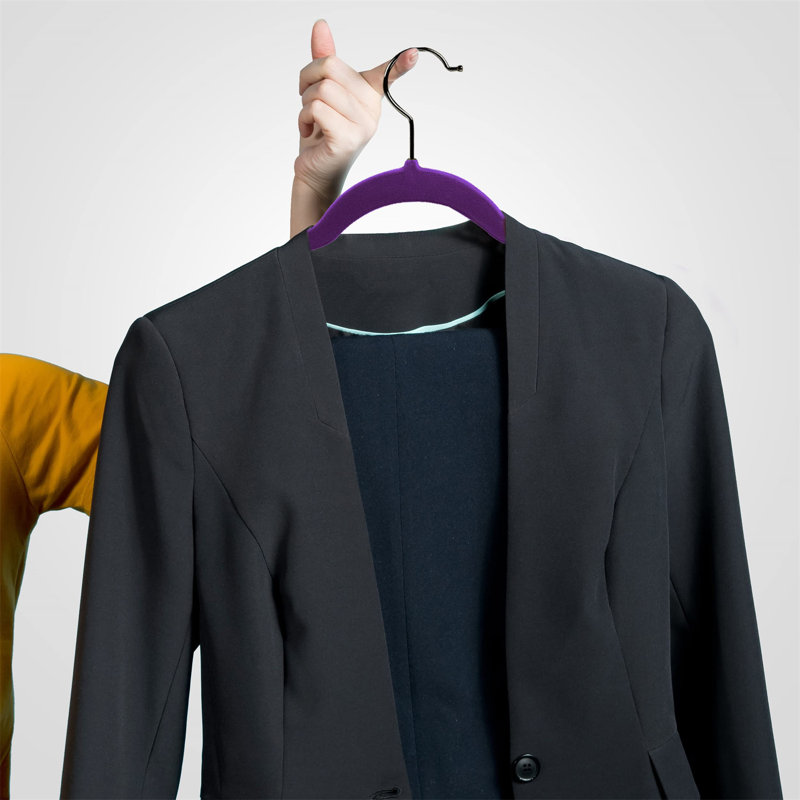Cintre anti-dérapant standard Niyelli pour costume / manteau, Mauve, 30