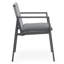 2 chaises de salle à manger d'extérieur - Fauteuils en aluminium et en corde pour la terrasse, la cour, le bord de la piscine, la structure en rouille du balcon, assise confortable avec fauteuil à coussin + structure en rouille, confort ergonomique