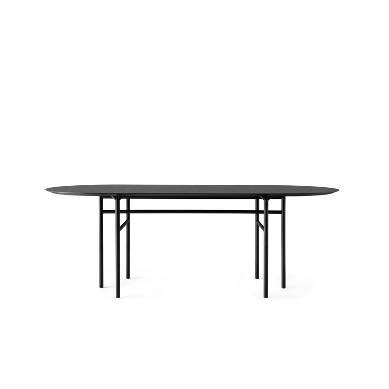 Snaregade Dining Table, 37.4" W x 82.7 L, Black Oak