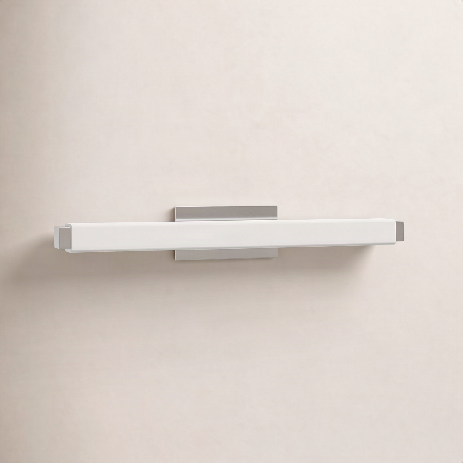 Erby Single Light Dimmable LED Flush Mounted Sconce, 3" H x 19.75" W x 3.38" D, Brushed Nickel, 3000K