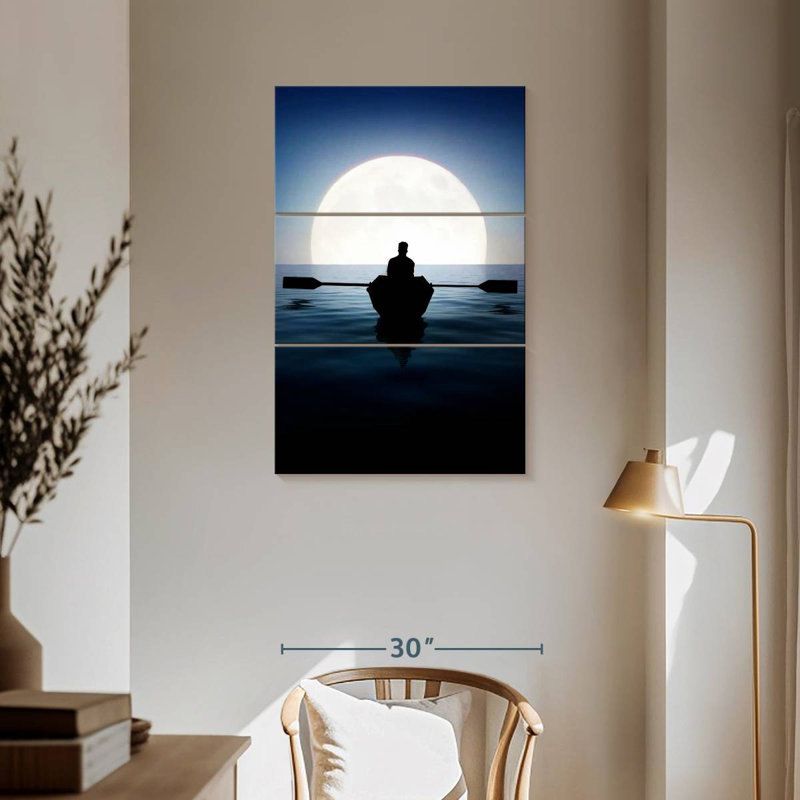 Aletra pagaie au clair de lune, H 57 po x l 36 po
