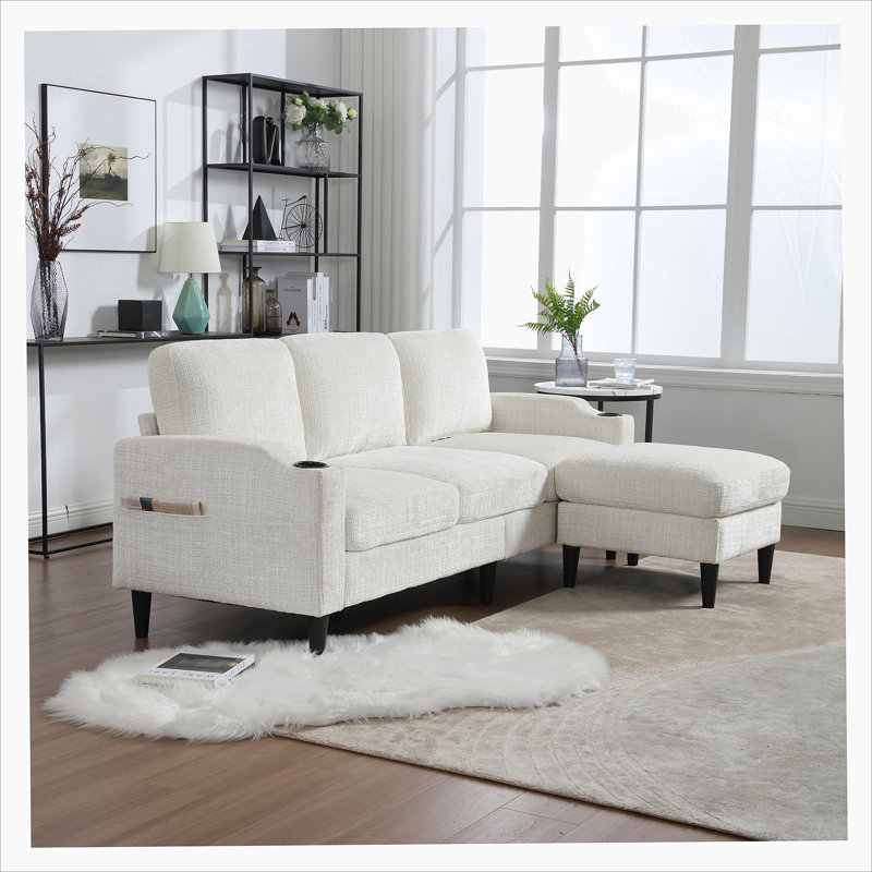 Canapé de rangement / Canapé modulaire, Polyester beige