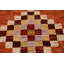 Tapis oriental marocain à carreaux orange en laine 7 x 10