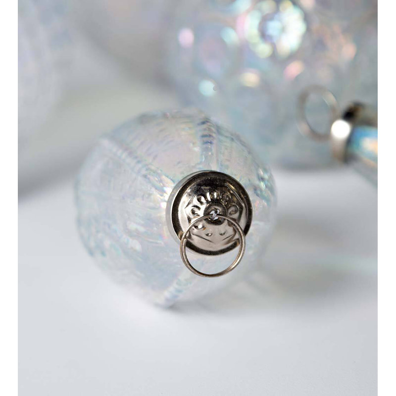 5'' Glass Holiday Shaped Ornament