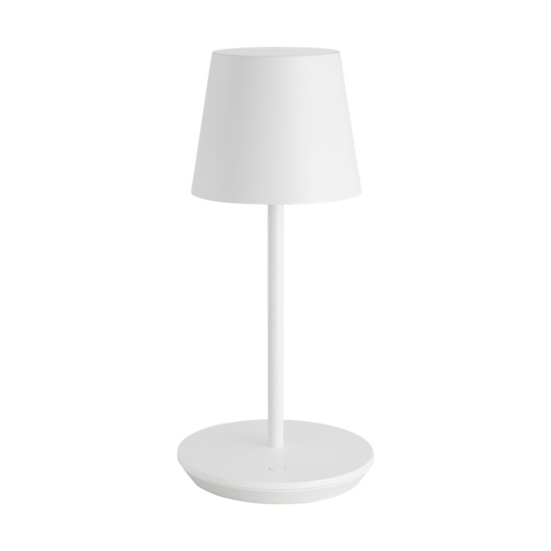 Nevis Short Accent Rechargeable Table Lamp, White