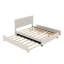 Lit plateforme tapissier avec lit gigogne et deux tiroirs Queena-961209043