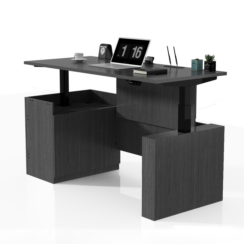 Adjustable Executive Desk, Gray