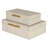 Lusan Rectangular Decorative Box Set - Cream Faux Shagreen-1693151753
