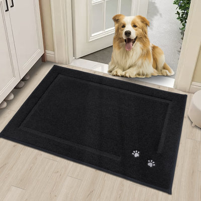 Door Mat Super Absorbent, Pet-Friendly Non-Slip Entryway Rug, Washable & Stain-Resistant Welcome Mat for Front/Back Door