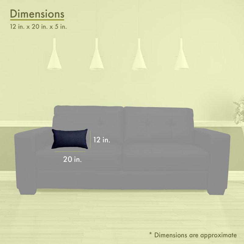 Housse et coussin rectangulaire, Bleu marine