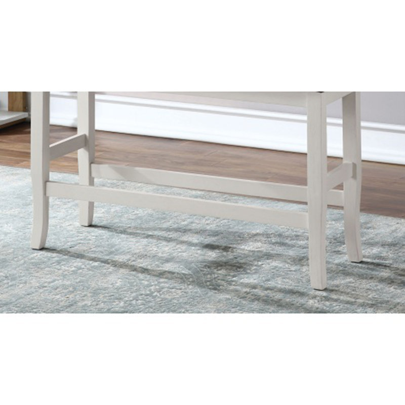 Banc de comptoir 40,6 po Ht. Blanc cassé / gris foncé