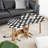 Triangle Nesting Coffee Table Set of 2 Geometric Checkered seamless stars Abstract Chess board allover print End Table Modern Minimalist Side Table Set for Living Room Bedroom-960420501