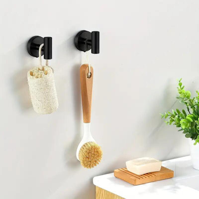 14 Pcs Black Bathroom Hardware Set Stainless Steel Towel Bar Towel Racks Hooks