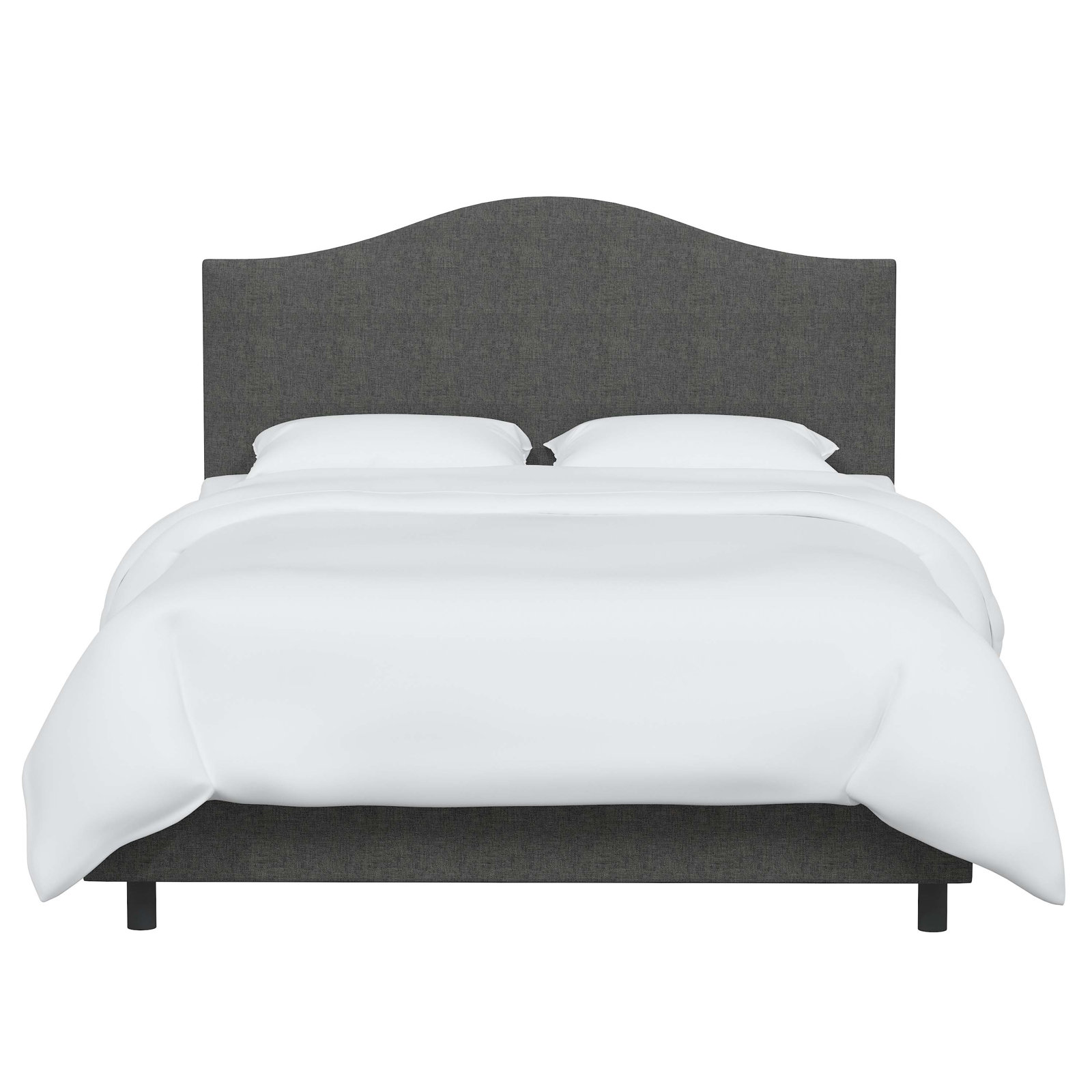 Morris Upholstered Standard Bed, Queen, Zuma Charcoal Textured Linen