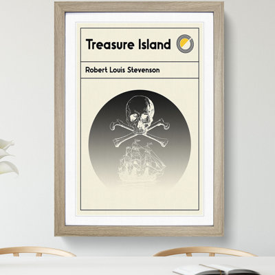 Book Cover Treasure Island Robert Louis Stevenson - Picture Frame Graphic Art