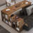 Light-walnut L-Shaped Solid Wood desks-107520323-107520324