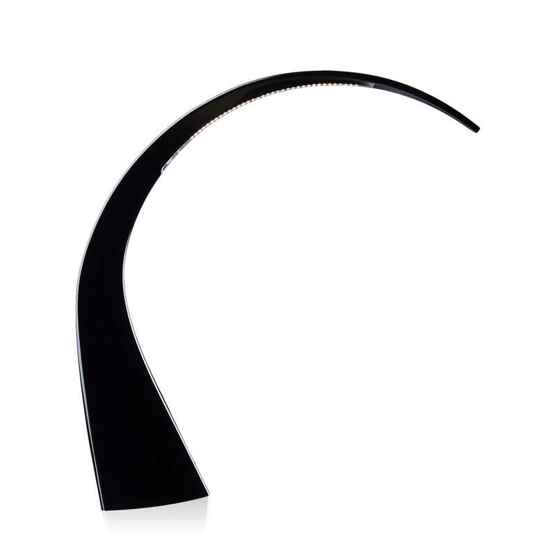 Taj LED Table Lamp, 24.41'' H X 21.85'' W X 5.91'' D, Matte Glossy Black