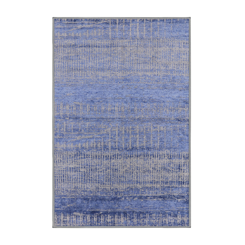 Tapis 100% moderne 2797 de style Mid-Century lavable à la machine, Rectangle 8 pi x 12 pi