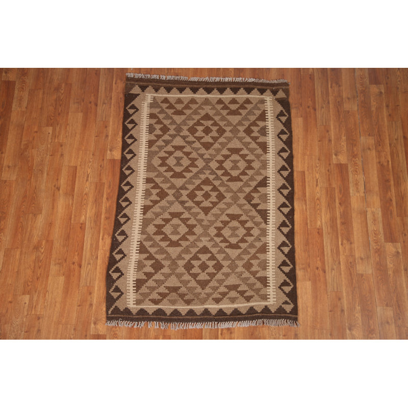 Kilim Reversible Wool Area Rug 3x5
