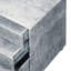 Faux Concrete & Silver File Cabinet, 3 - Grey Cabinet In Silver, Storage Solution
