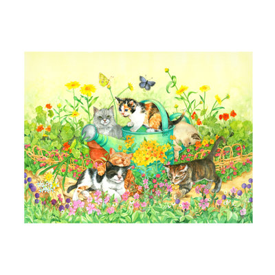 «Garden Kittens On Canvas» par Wendy Edelson, art sur toile
