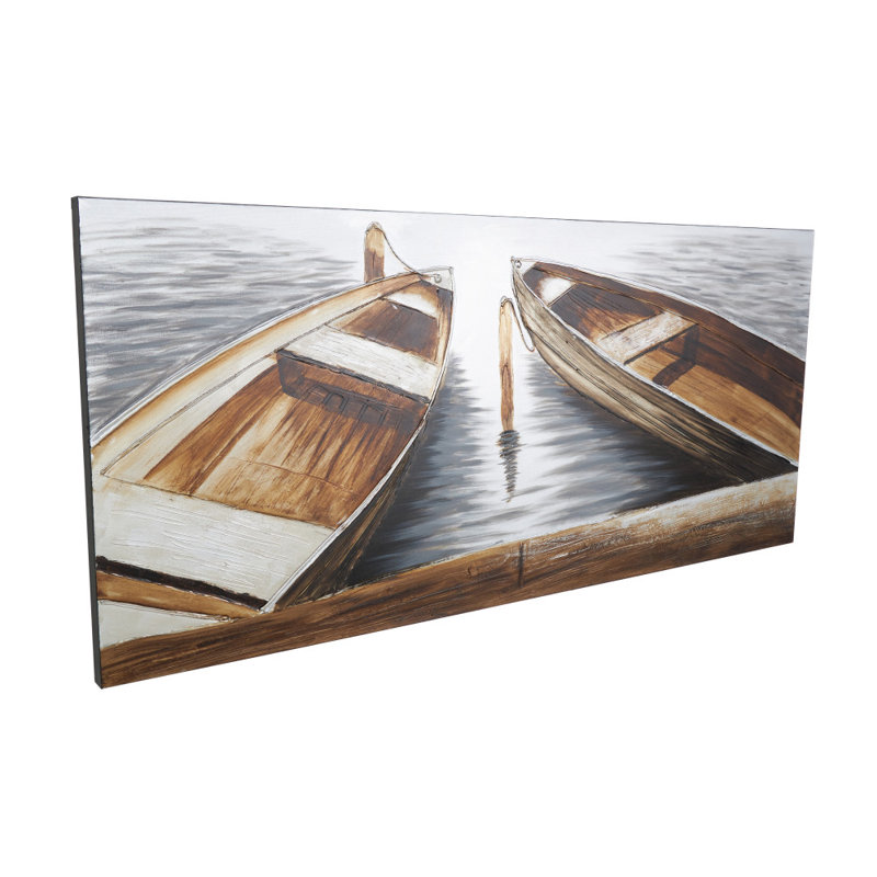 Toile, voilier, bateau, art mural brun