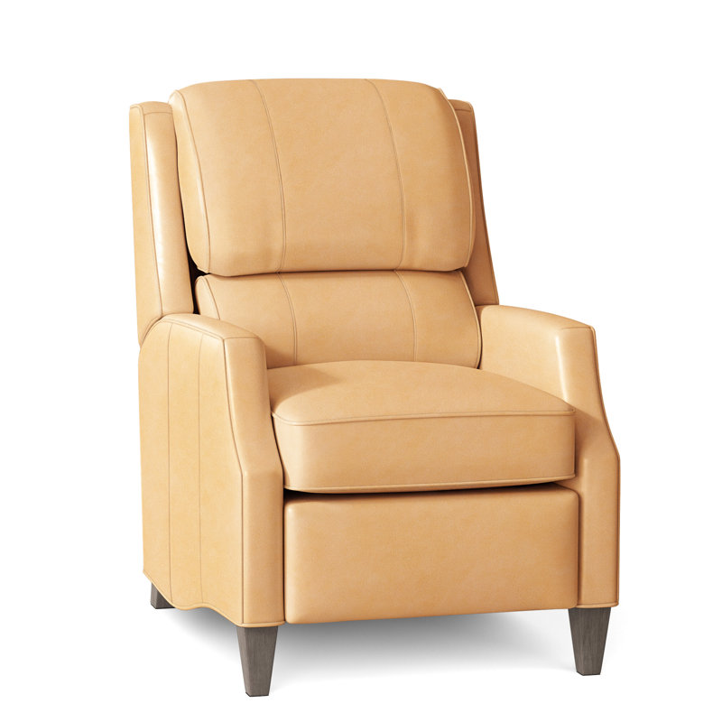 Mauney Recliner, Stone, Aline Light Grey Genuine Leather, Power